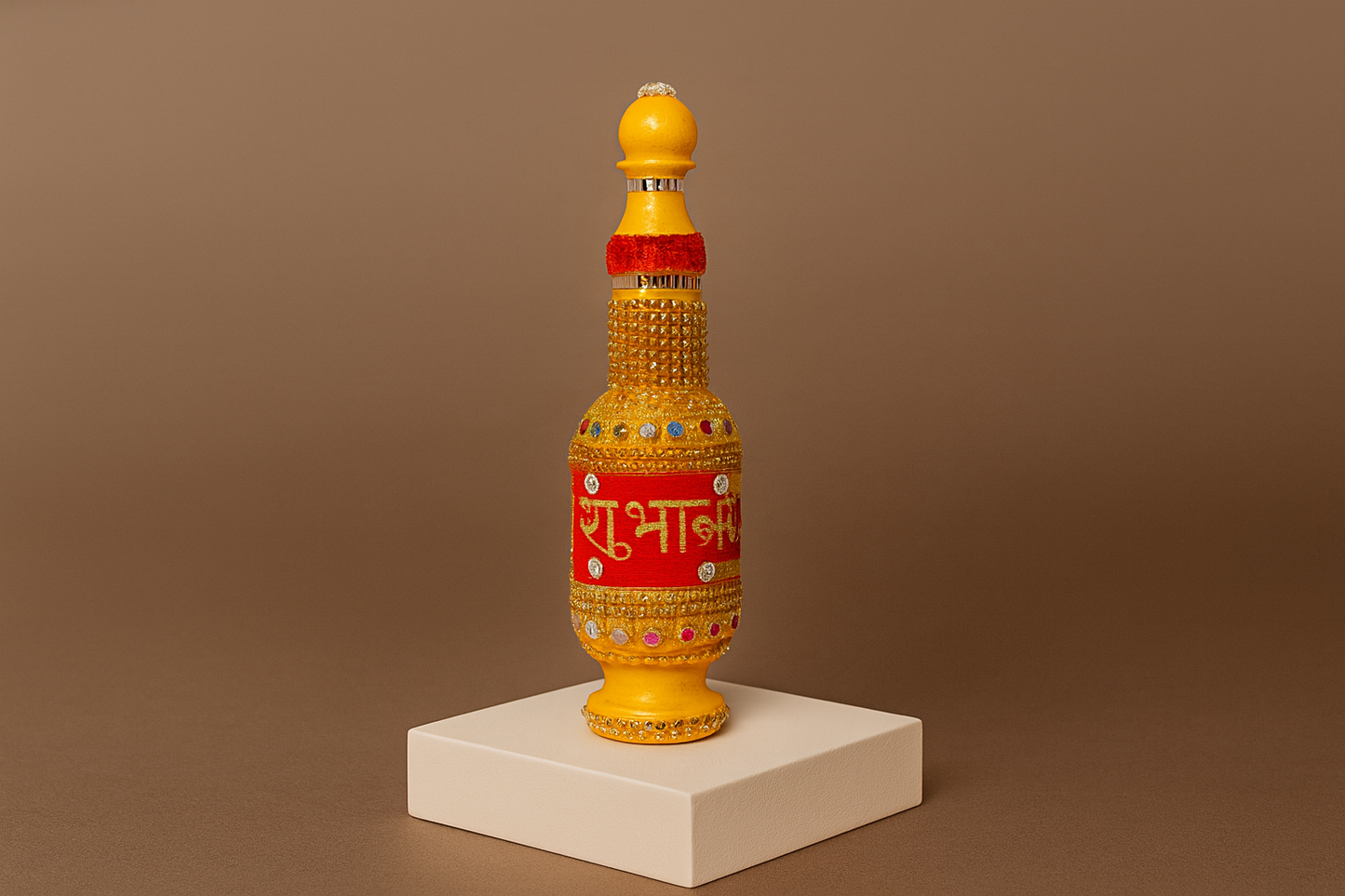 Handcrafted Meenakari Singhora – Wooden Sindoor/Kumkum Box