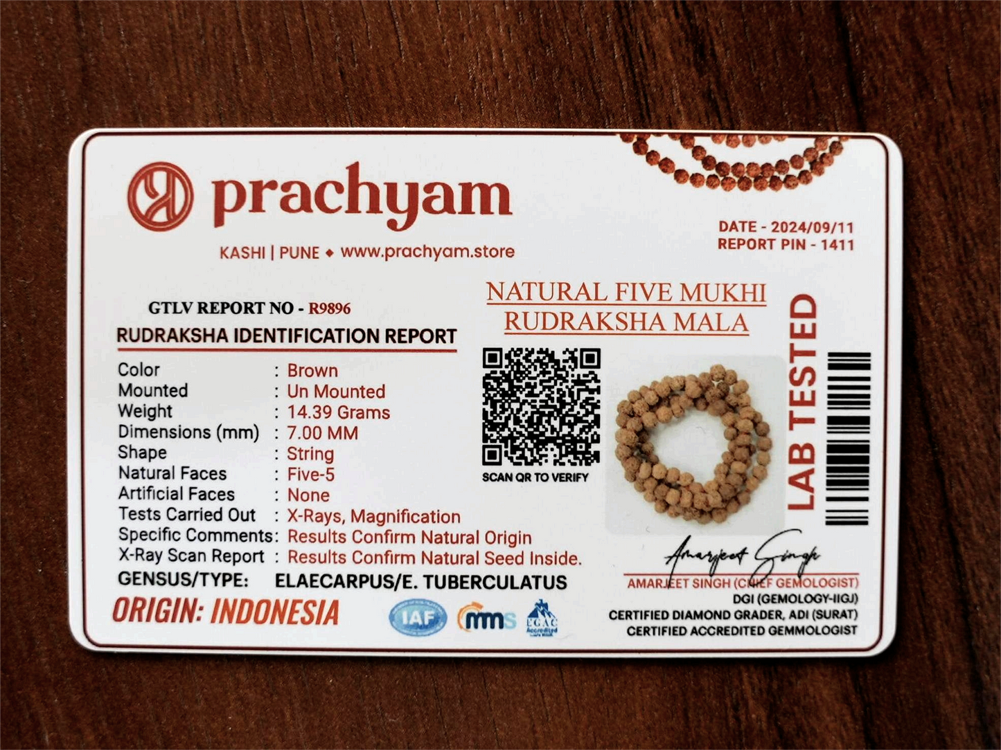 5-Mukhi Rudraksha Mala | Energized with Mantras & 100% Certified