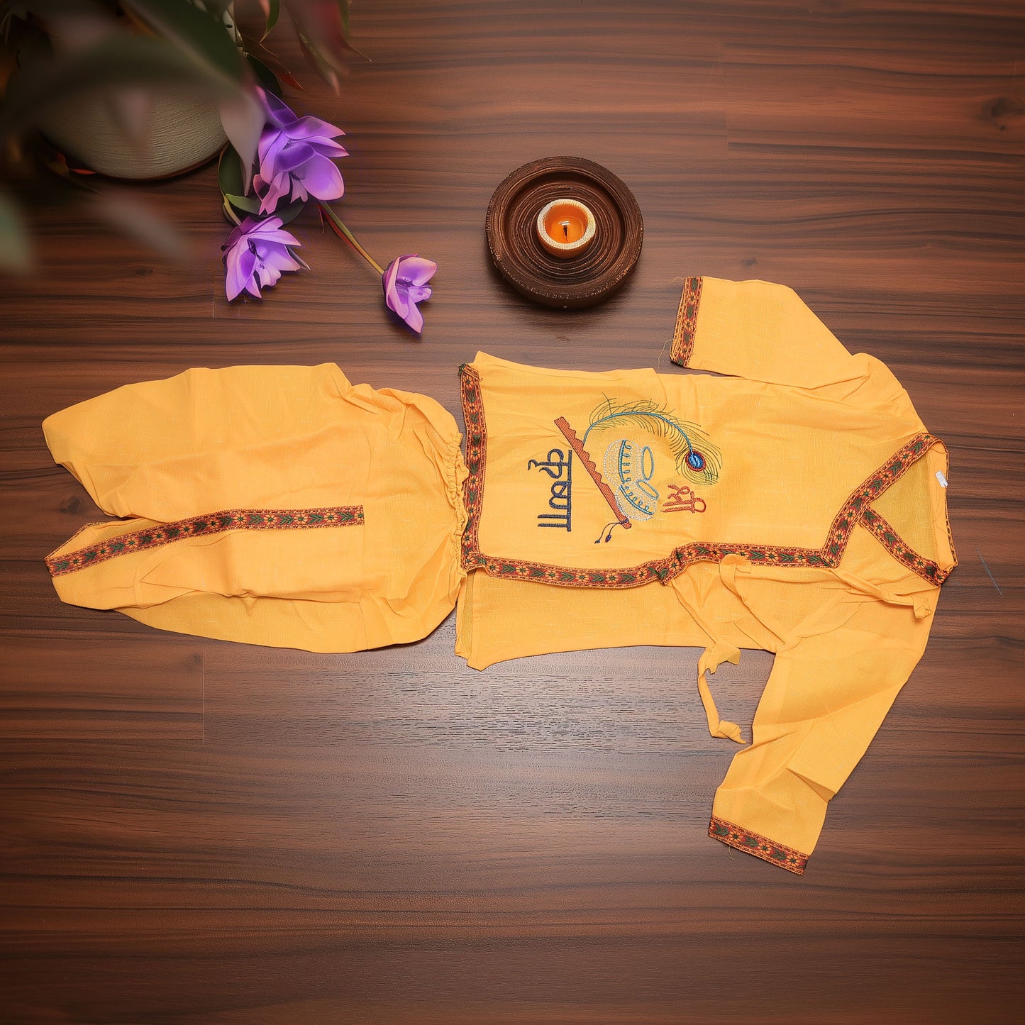 Ethnic Krishna Dhoti Kurta Set – Festive Wear for Janmashtami.