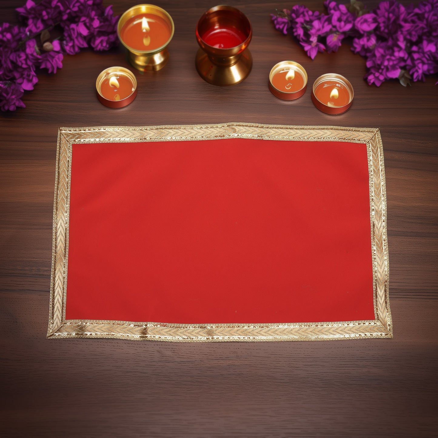 Puja Aasan for Pratima | Decorative Mat for Idols & Rituals