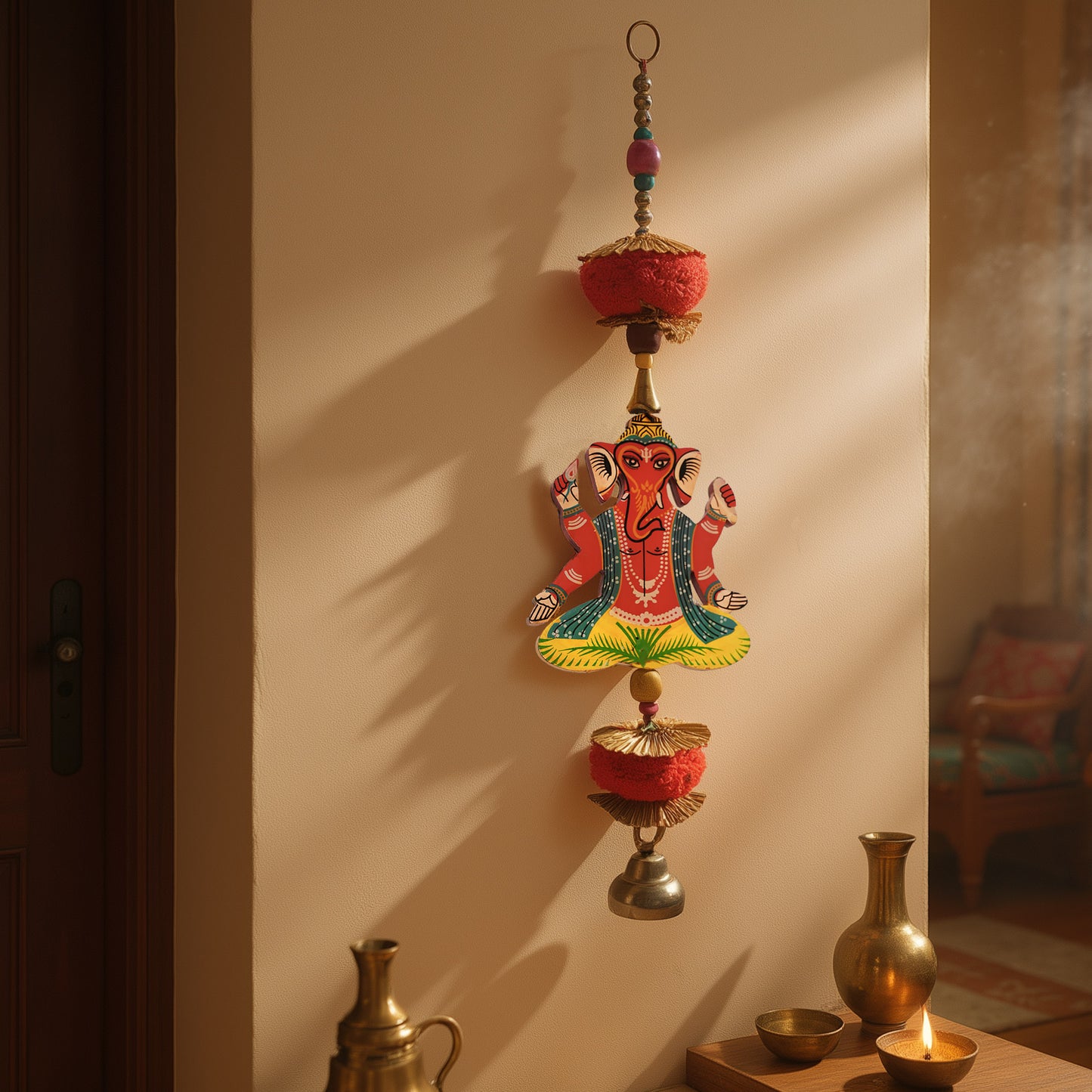 Ganpati Hanging Bell | Hanging Bell| Traditional Ganesha Auspicious Decor