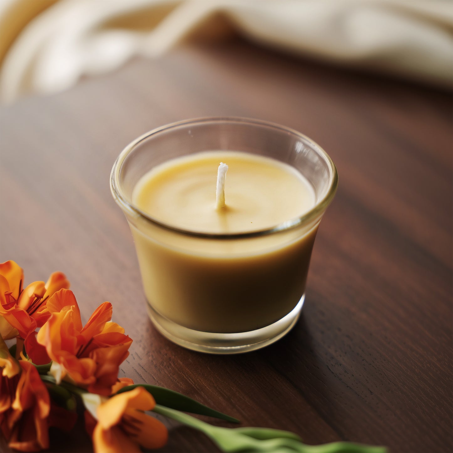Handcrafted Candle Set of 2 – Glass & Terracotta