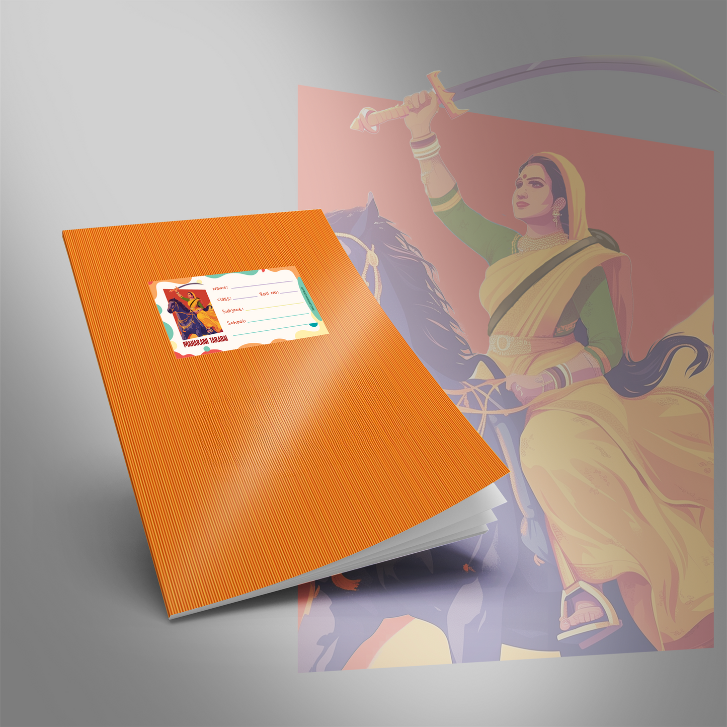 Indic Theme Notebook Nameslips - Set of 3