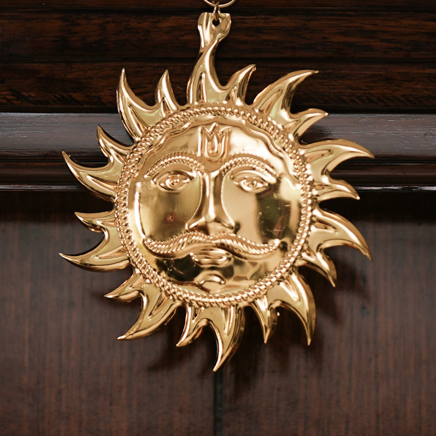 Surya Dev Brass Wall Hanging – Raksha Kavach | Vastu Decor