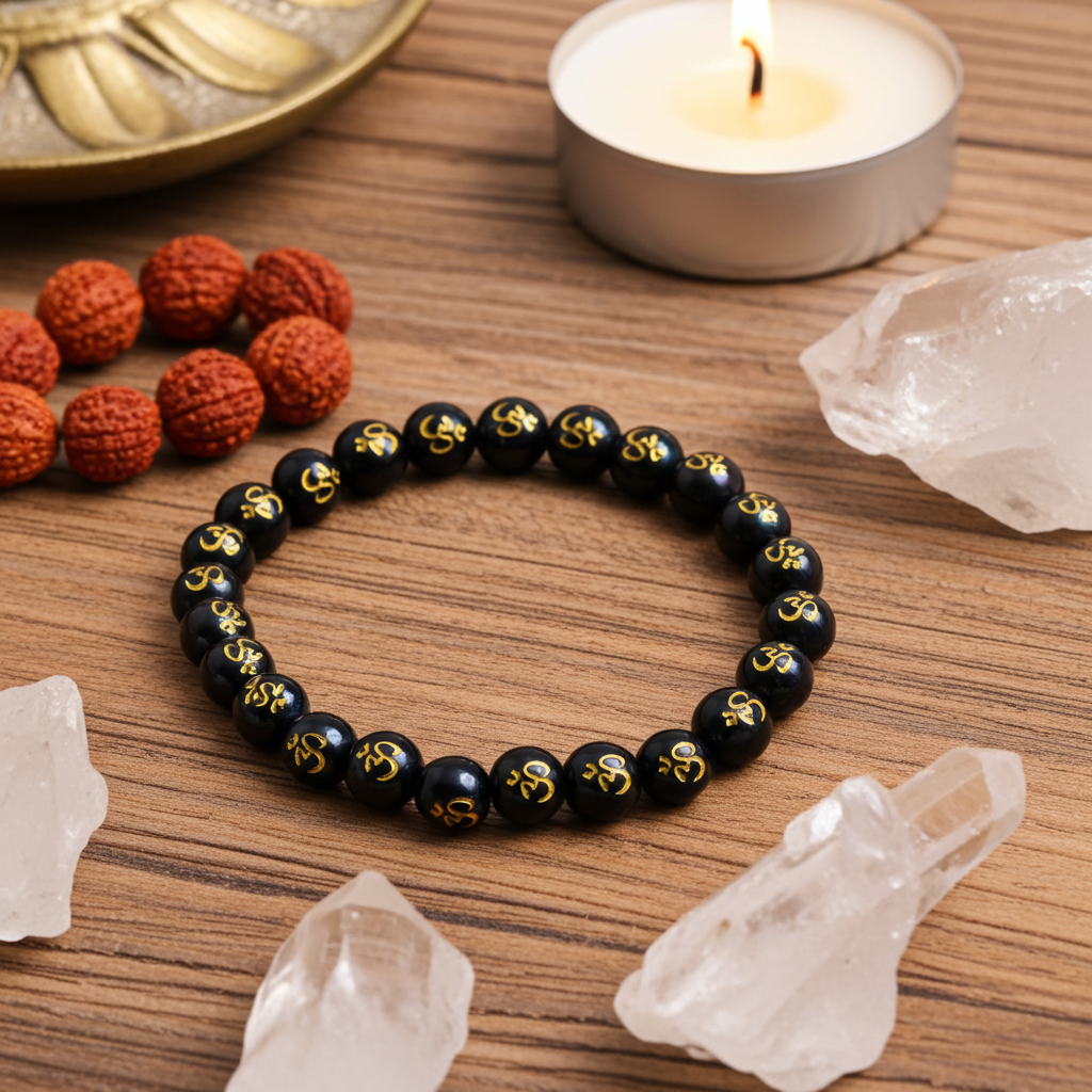 ओम ओनेक्स मोती - पवित्र सुरक्षा के लिए