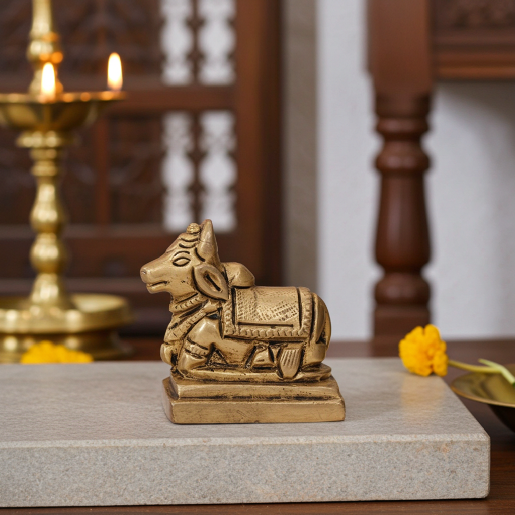 Nandi Maharaj Brass Idol – Handcrafted in Kashi