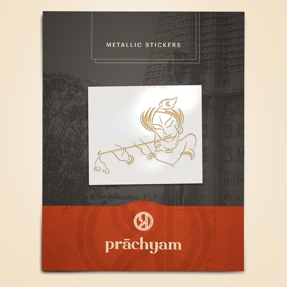 Mobile Back Cover Sticker-'Shri Krishna’ V-2