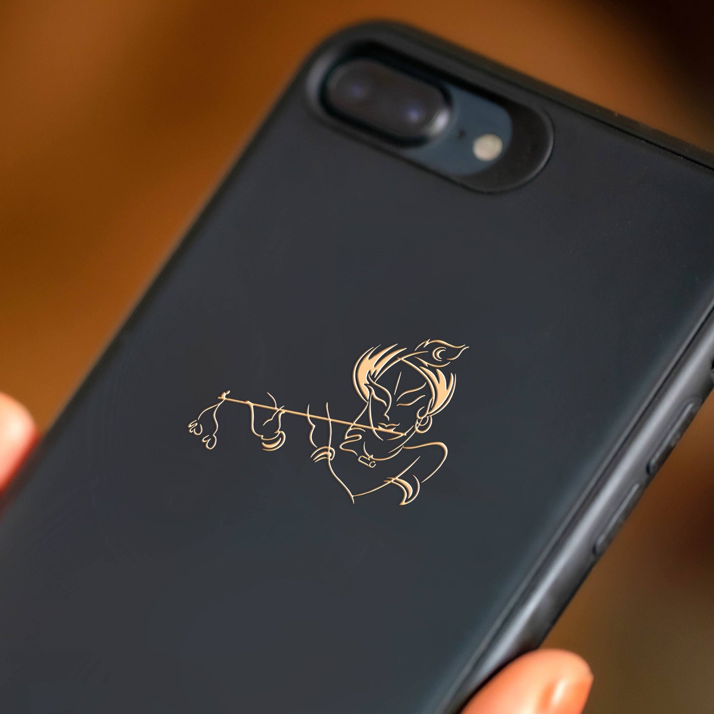 Mobile Back Cover Sticker-'Shri Krishna’ V-2