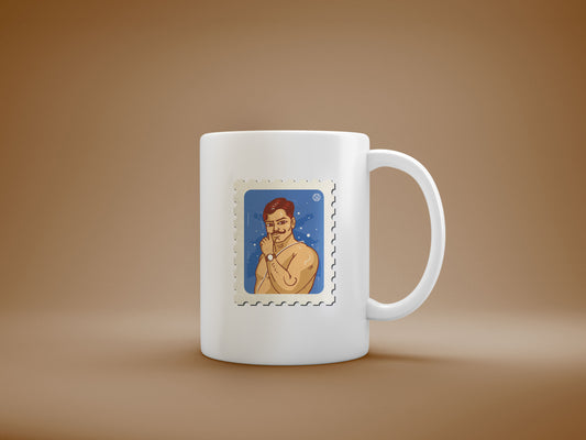 Chandra Shekhar Azad Vintage Stamp Ceramic Mug