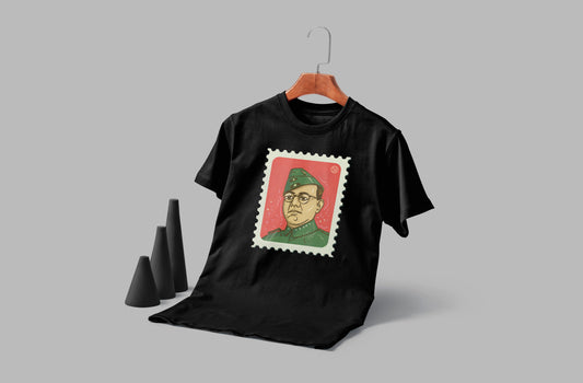 Netaji Subhas Chandra Bose Vintage Stamp T-shirt