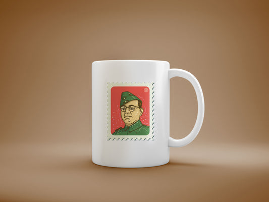 Netaji Subhas Chandra Bose Vintage Stamp Ceramic Mug