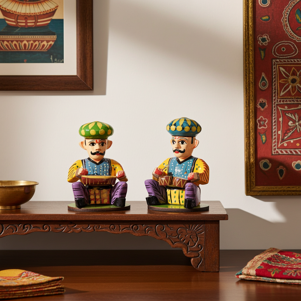 Bhope Folk Singers – Handcrafted Wooden Lacquerware Set of 6