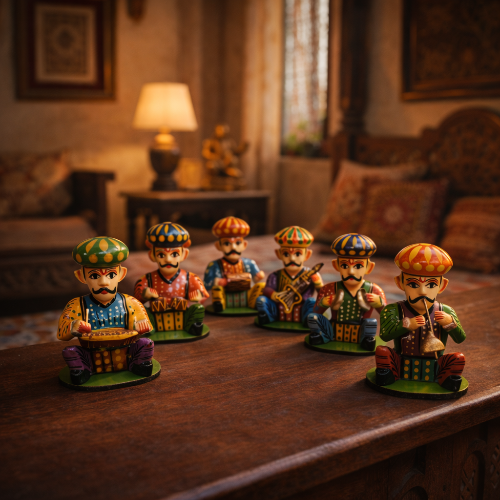 Bhope Folk Singers – Handcrafted Wooden Lacquerware Set of 6