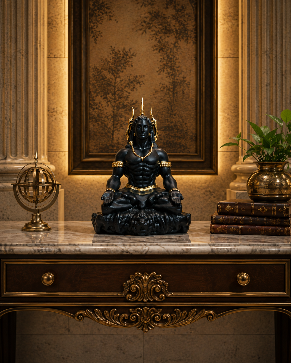 Mahadev Meditation Statue (Premium Decorative Idol)