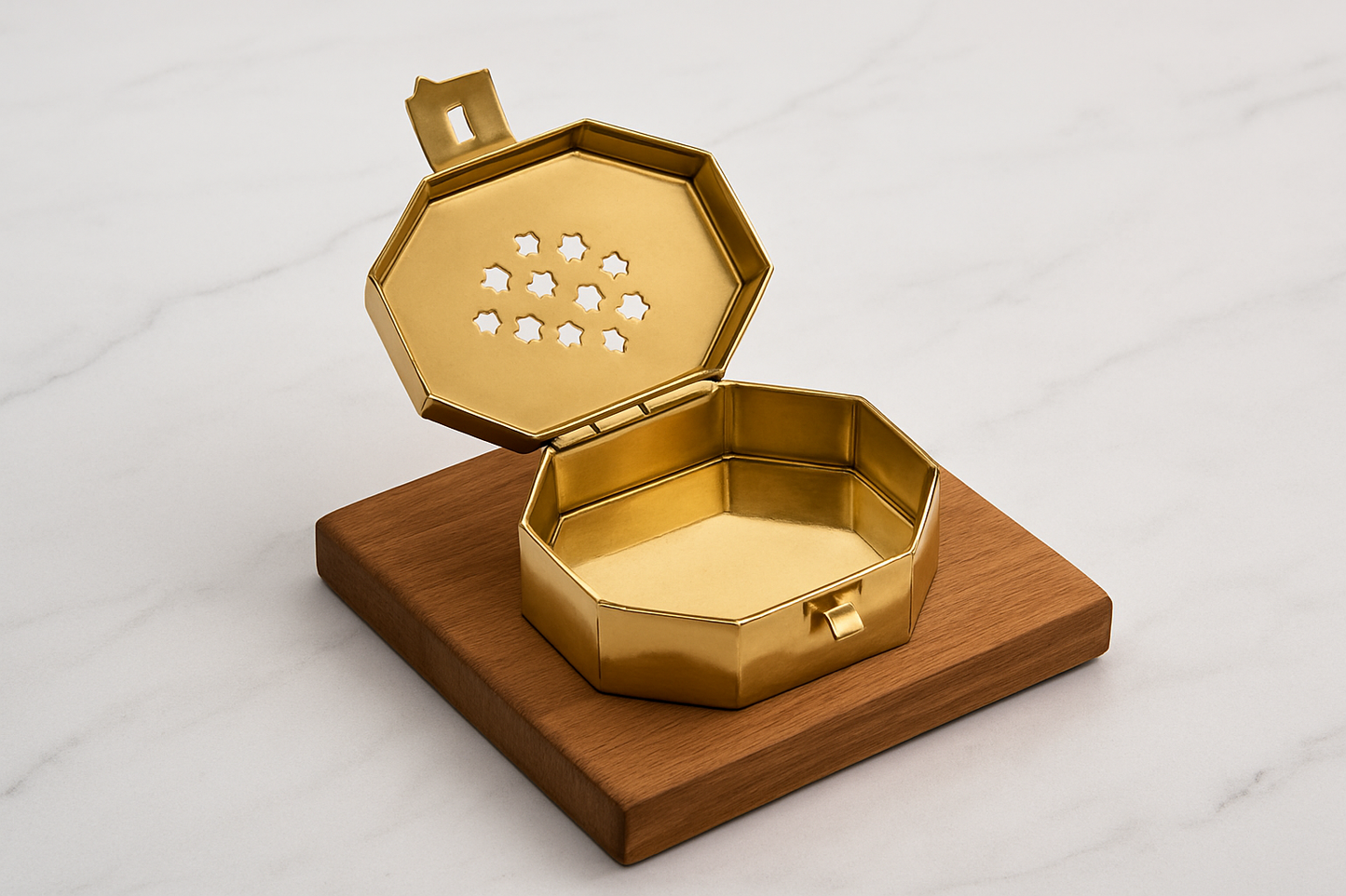 Brass Samputa Ritual Box – Sacred Holder for Shaligram