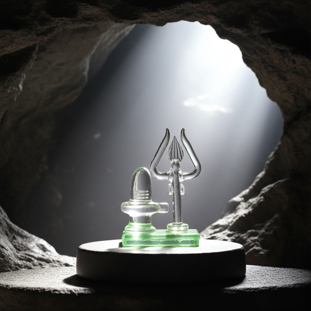 Crystal Shivling and Trishool