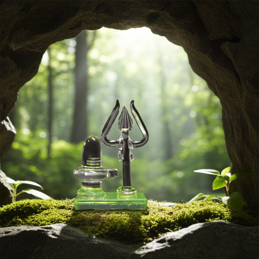 Crystal Shivling and Trishool