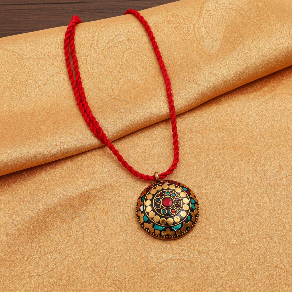 Ethnic Alloy Pendant Necklace