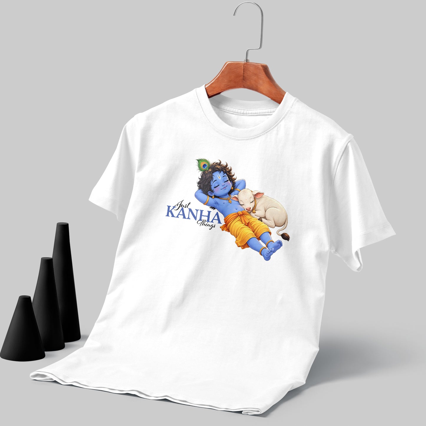 Krishna “Just Kanha Things” Printed White T-Shirt