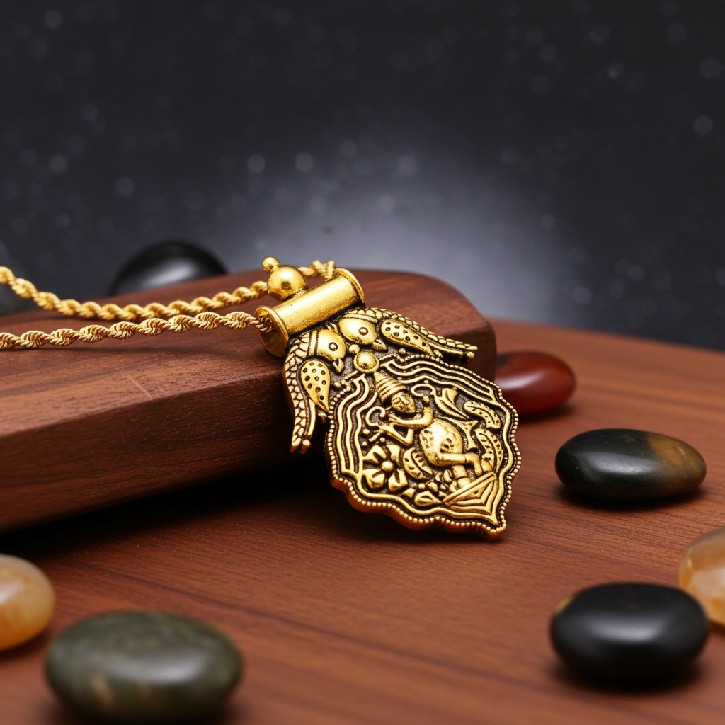 Lord Krishna Antique Alloy Pendant