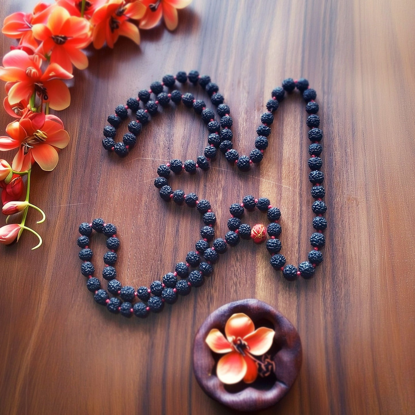 Karungali Mala | Sacred Black Rudraksha Beads for Spiritual Protection & Focus