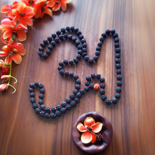 Karungali Mala | Sacred Black Rudraksha Beads for Spiritual Protection & Focus