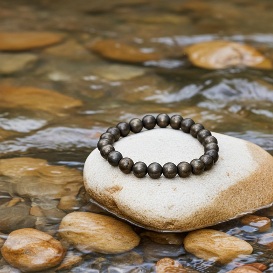 पाइराइट एनर्जी ब्रेसलेट – धन, आत्मविश्वास और सुरक्षा