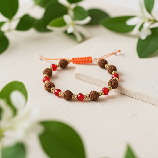 रुद्राक्ष मिक्स ब्रेसलेट – संतुलन और सुरक्षा के लिए पवित्र मनके