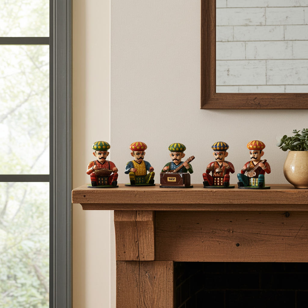 Bhope Folk Singers – Handcrafted Wooden Lacquerware Set of 6