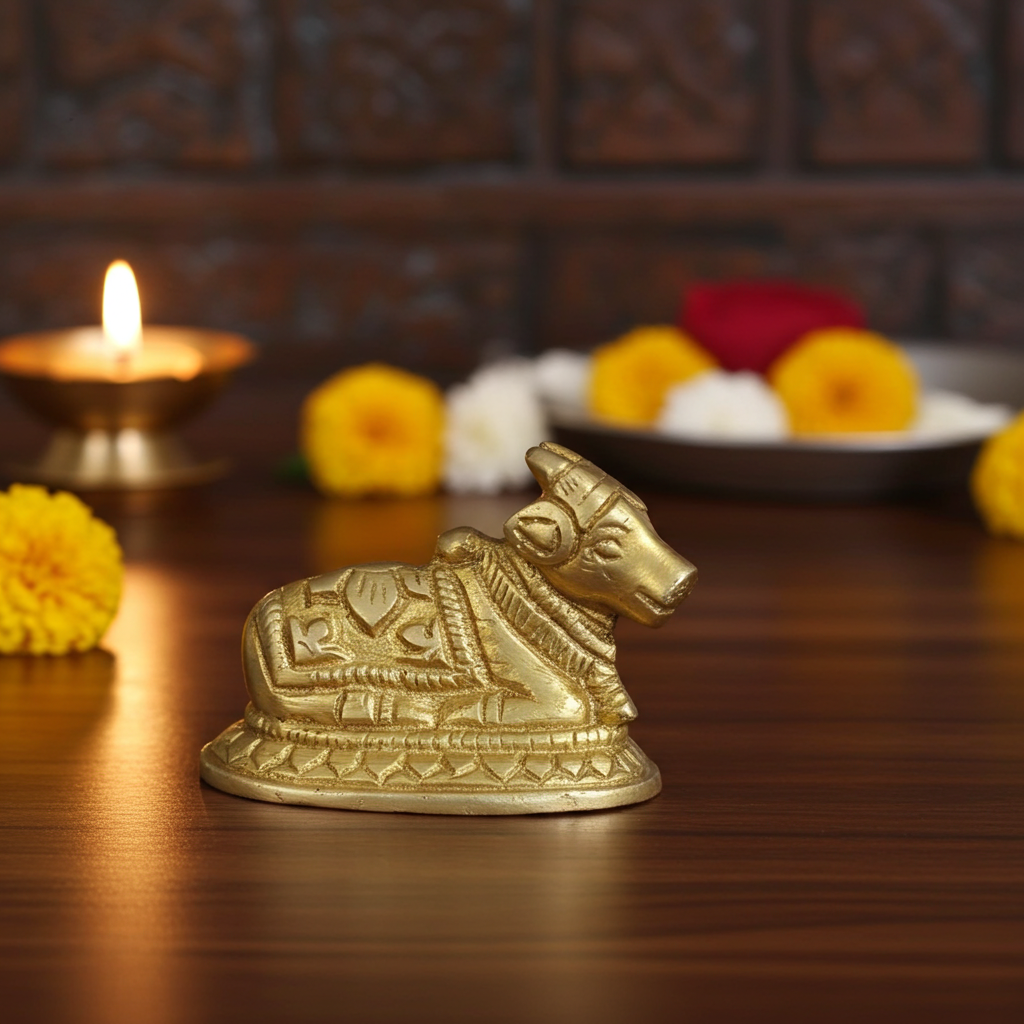 Nandi Maharaj Brass Idol – Handcrafted in Kashi