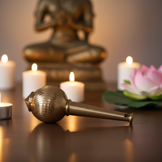 Handcrafted Bronze Gada (Mace) – Sacred Symbol of Strength and Protection