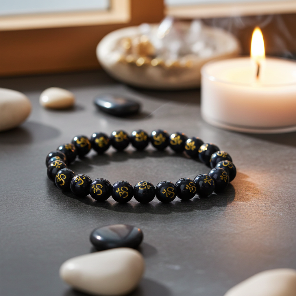 ओम ओनेक्स मोती - पवित्र सुरक्षा के लिए