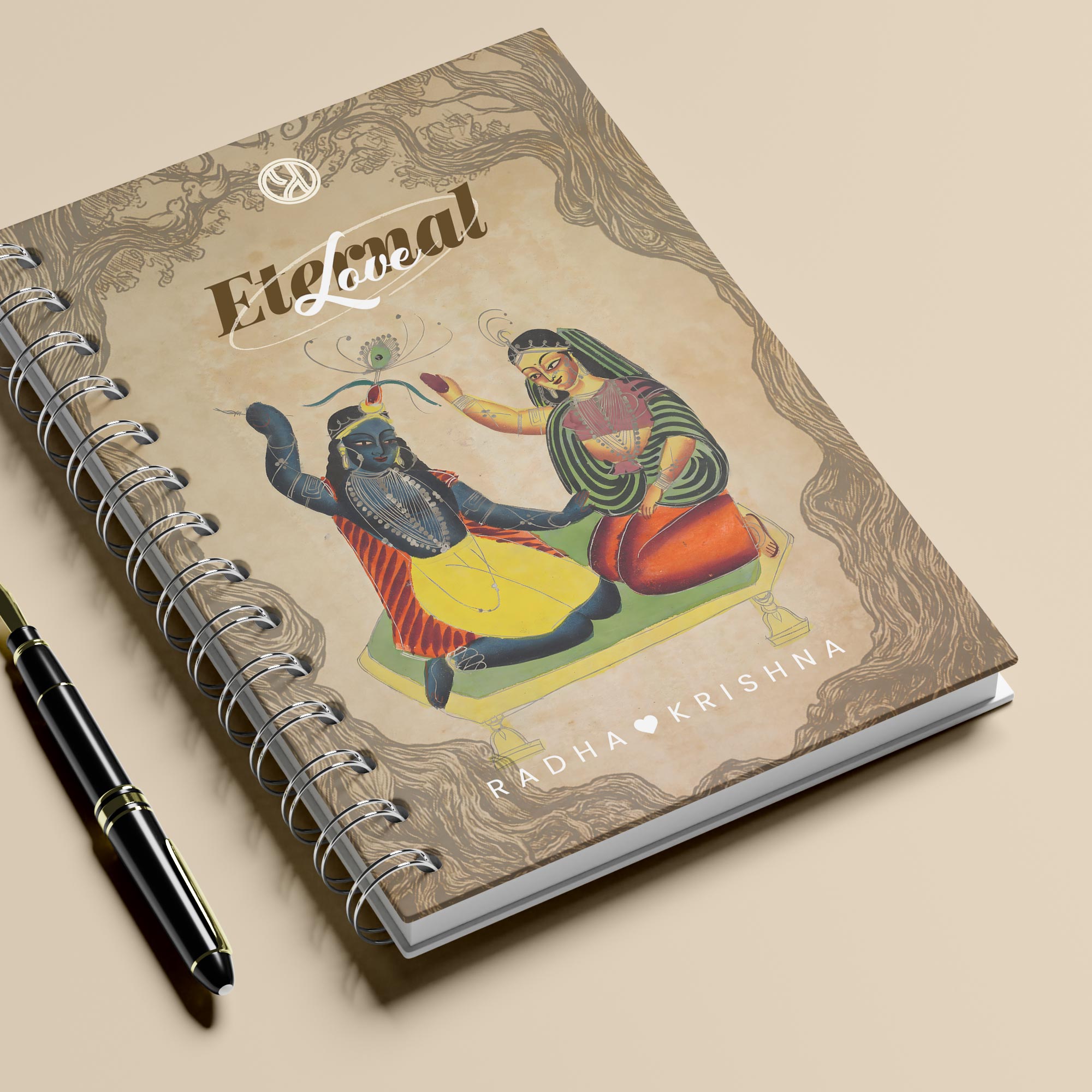 Raava Notebook Madhava: Radha & Krishna - Wire-O Bound Notebook – Prachyam