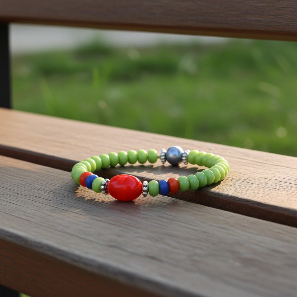 Multi-Stone Chakra Glass Bead Bracelet