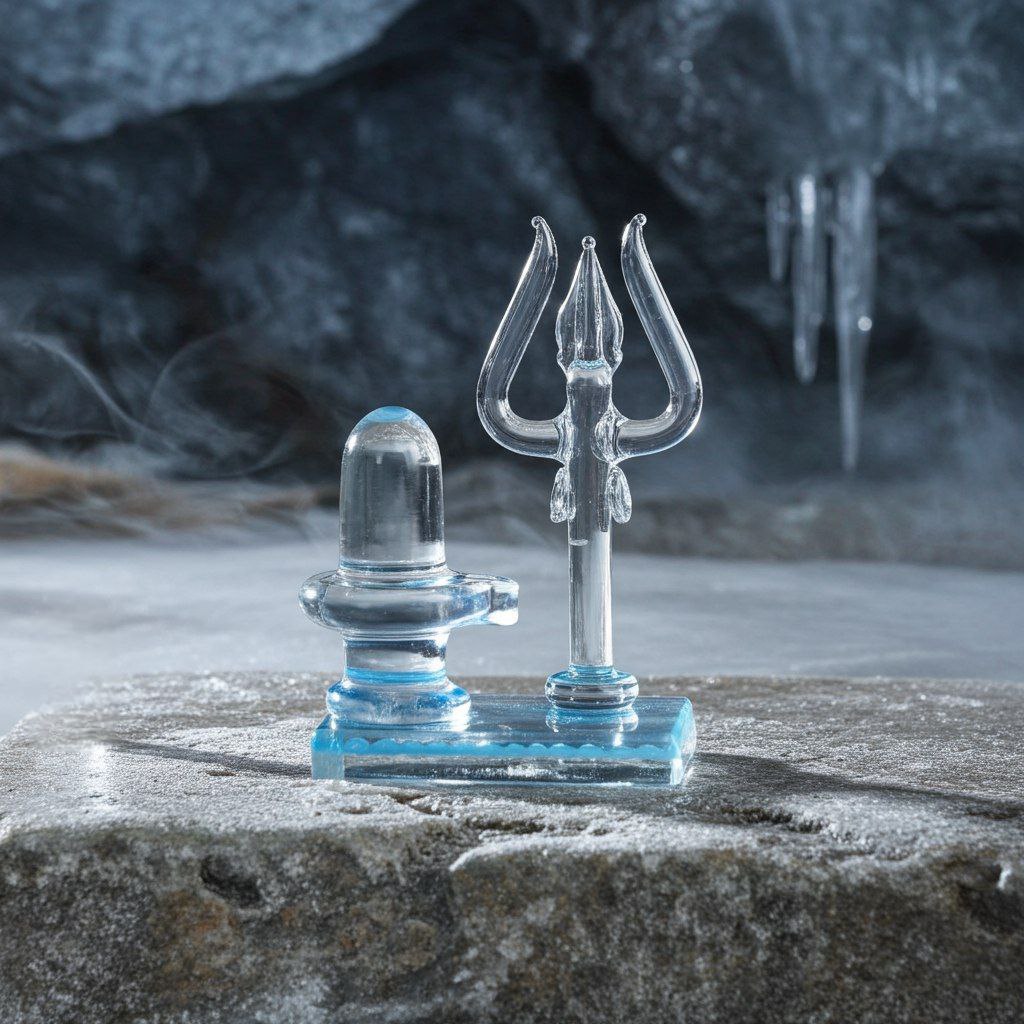 Crystal Shivling and Trishool