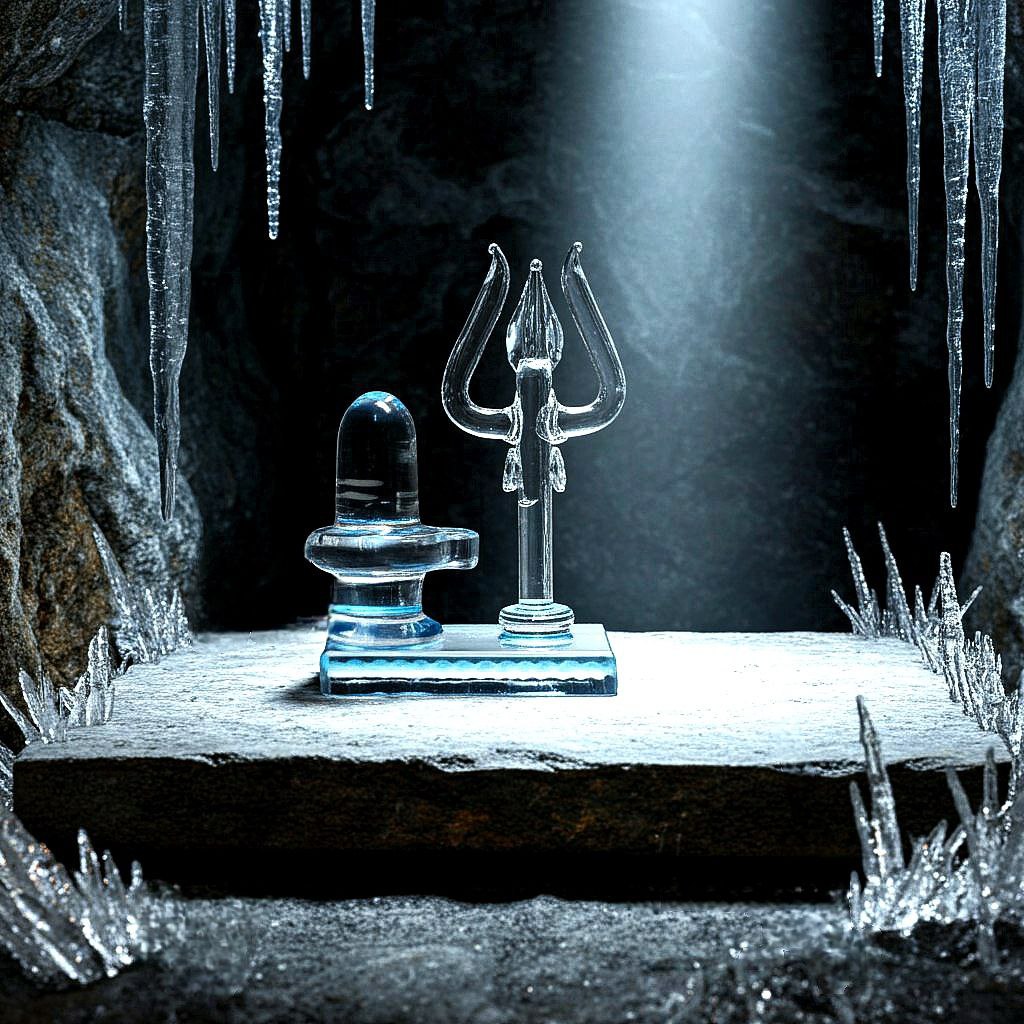 Crystal Shivling and Trishool