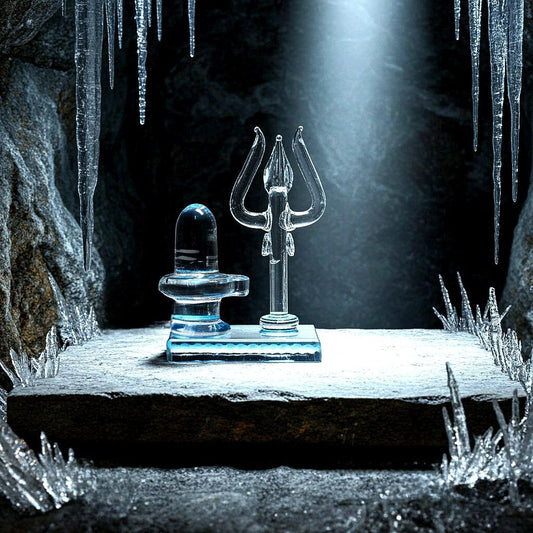 Crystal Shivling and Trishool